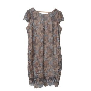 Xscape Lace Overlay Sheath  Formal Embroidered‎ Dress Size 20W